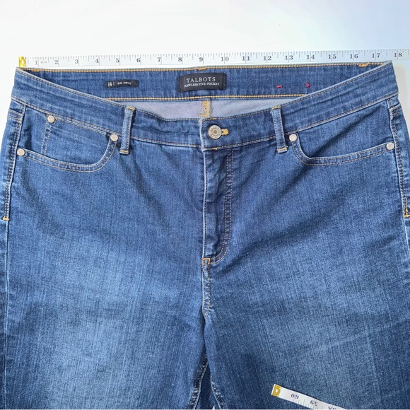 Talbots Flawless Five Pocket Slim Ankle Jeans Women’s Size 14 Blue Stretch Denim - Picture 4 of 13